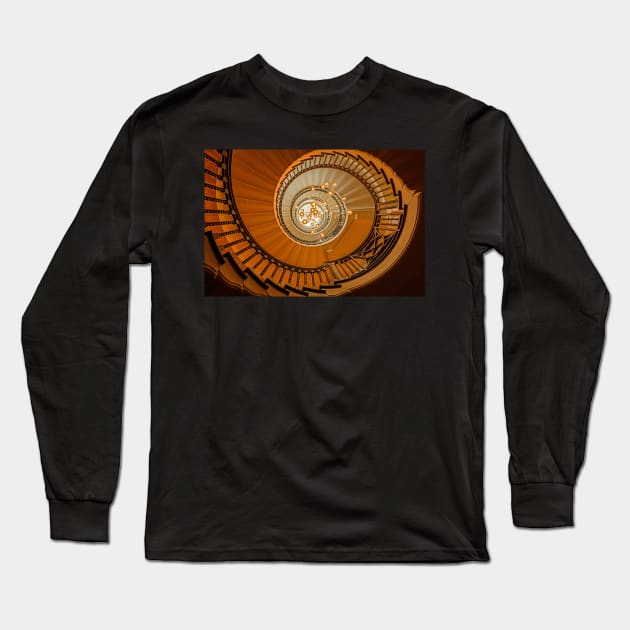 Spiral Staircase at Heals London Long Sleeve T-Shirt by TonyNorth